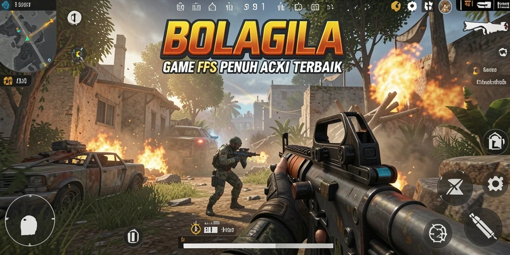 Screenshot BOLAGILA menampilkan aksi seru di gameplay FPS dengan grafis menawan.