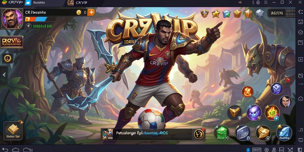 Tangkapan layar gameplay CR7VIP menunjukkan aksi mendebarkan di dunia ARPG.