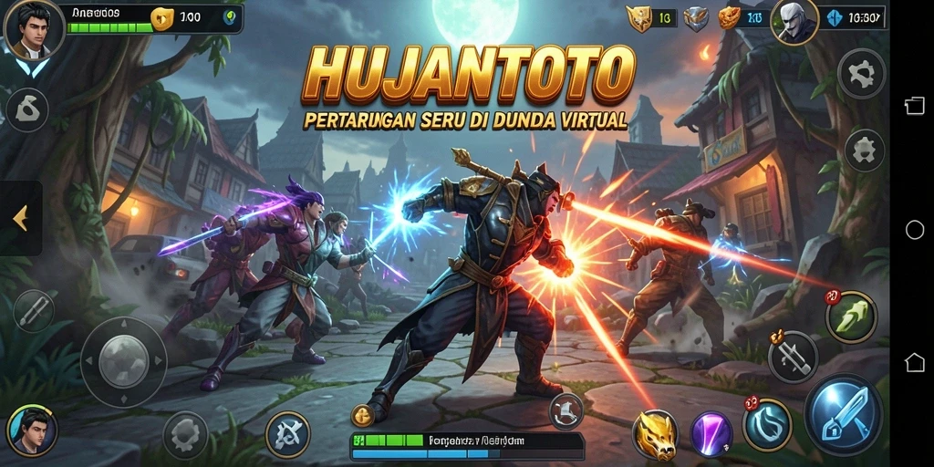 Gameplay seru dalam pertarungan karakter di HUJANTOTO.