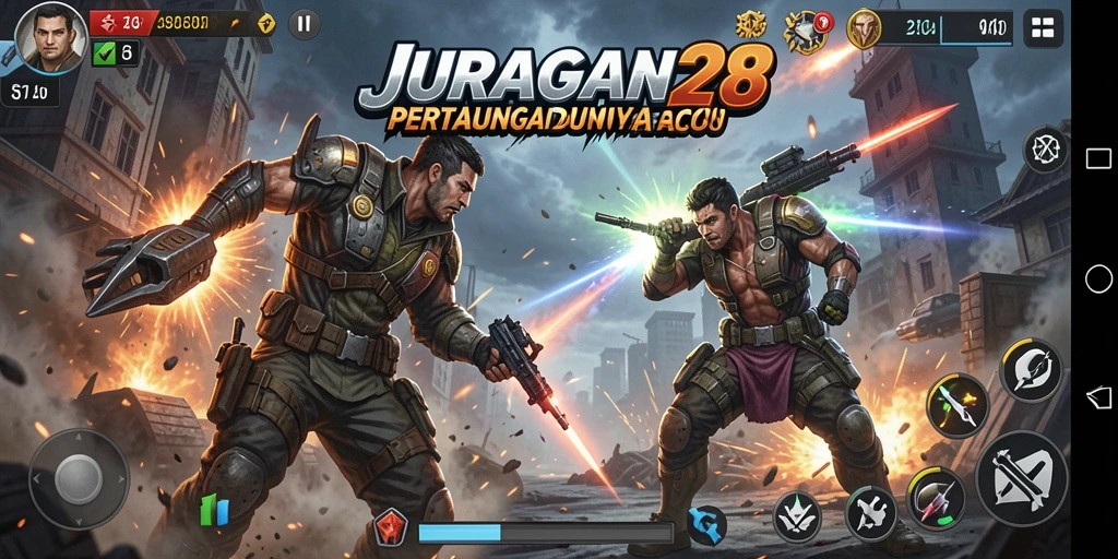 Tampilan gameplay action yang intens dan mendebarkan.