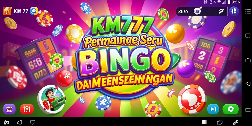 Screenshot gameplay KM777 menampilkan momen seru bermain Bingo.