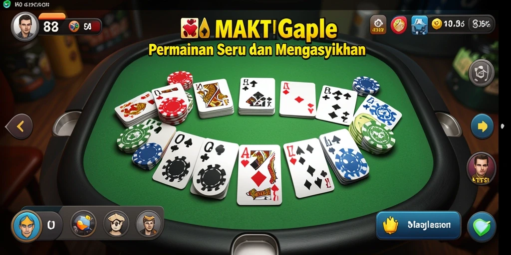 Screenshot permainan Gaple MAKTOTO yang seru dan interaktif.