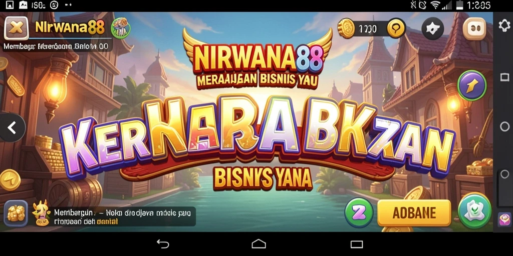 Screenshot gameplay NIRWANA88 yang menampilkan manajemen bisnis yang seru.