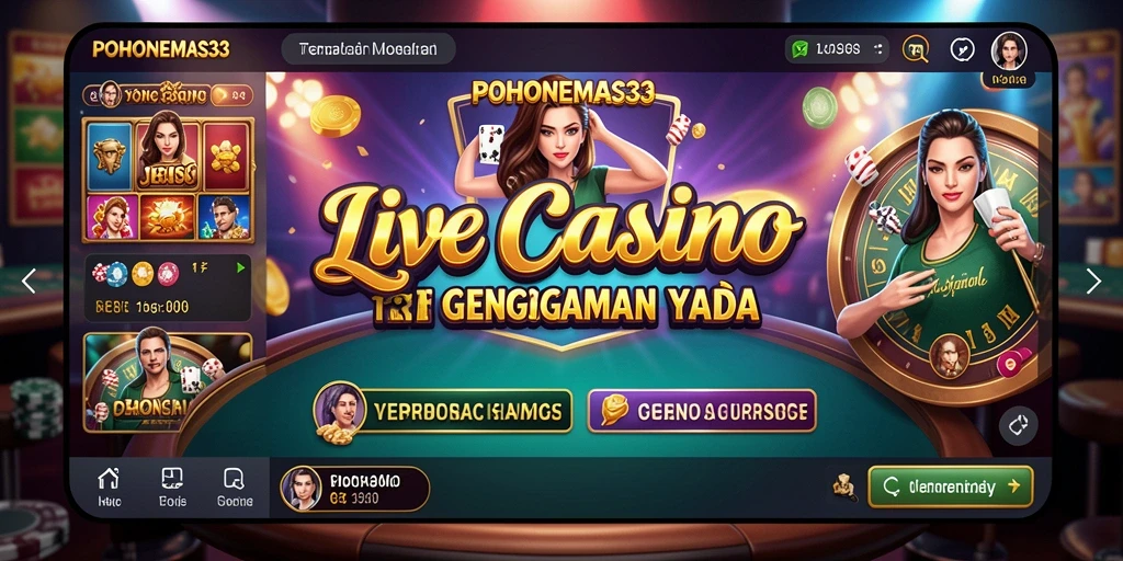 Tampilan gameplay Live Casino yang mengasyikkan di POHONEMAS33.