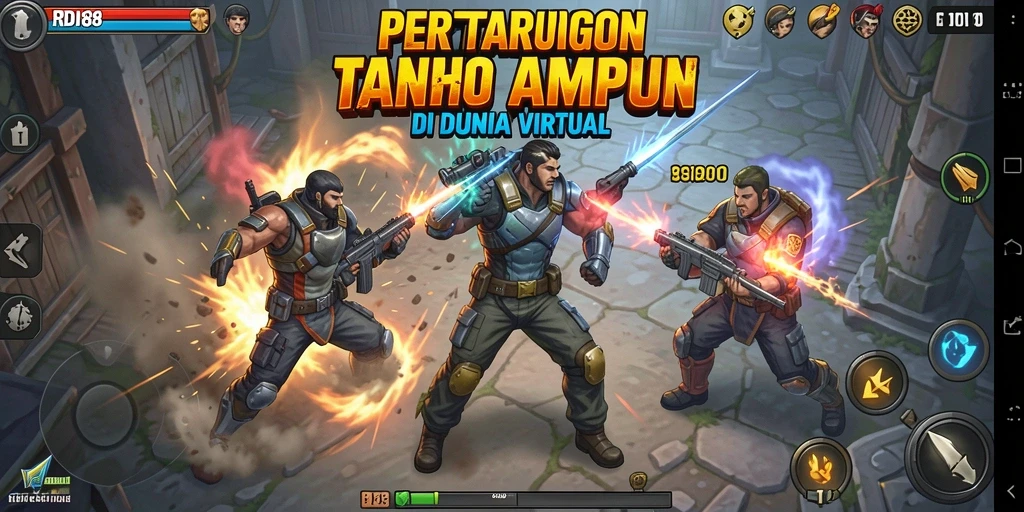 Tangkapan layar yang menunjukkan pertarungan seru dan dinamis di RDI88.