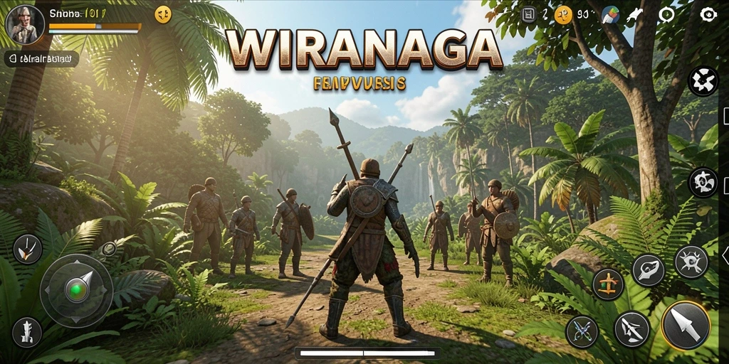 Tampilan gameplay WIRANAGA yang interaktif dan menarik.